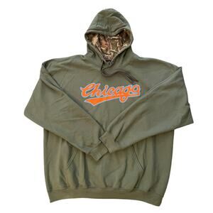 MOSSY OAK Mens Size XL Camo Green Chicago Hoodie
